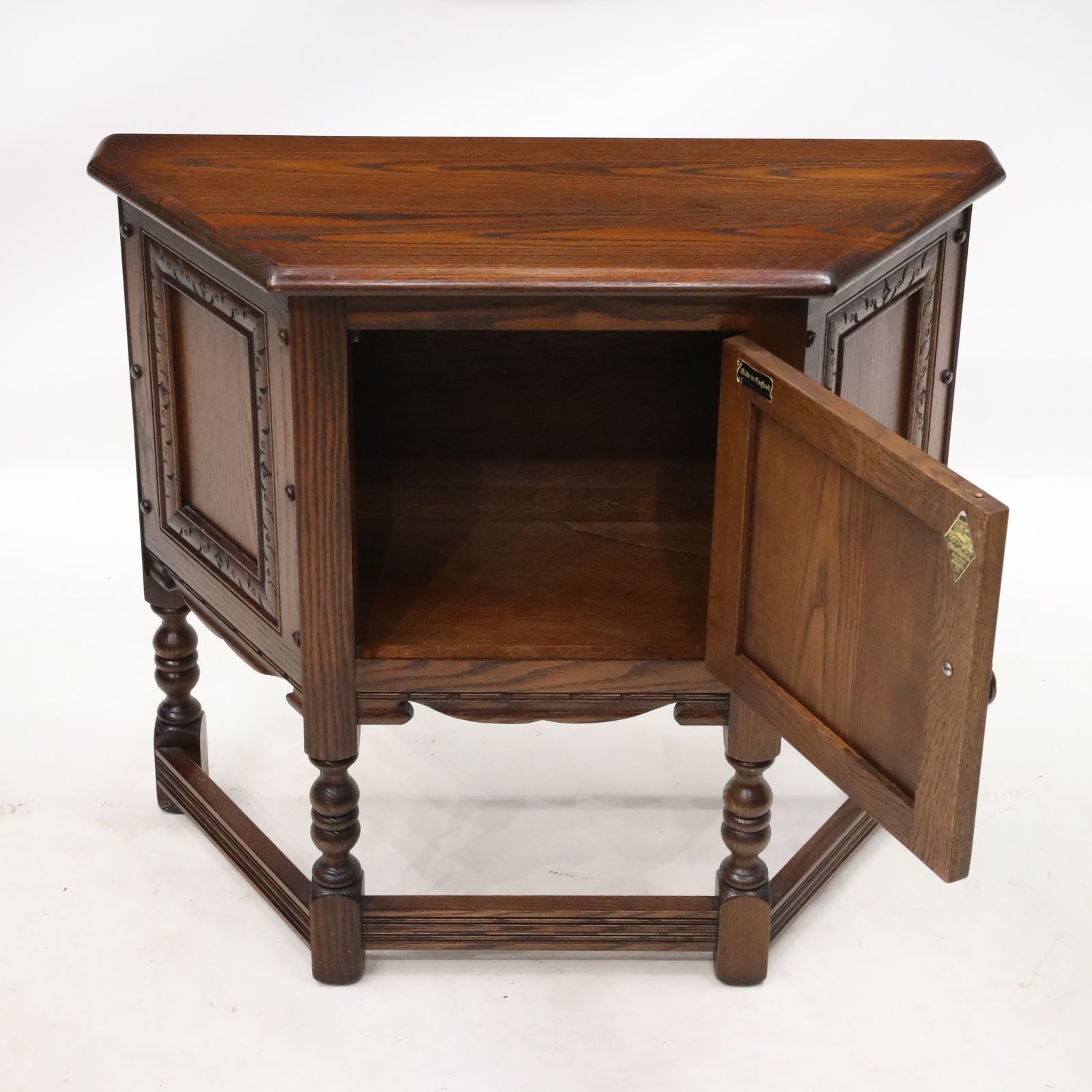 Old Charm Canted Table Finished In Tudor Brown Free Uk Delivery photo Furniture