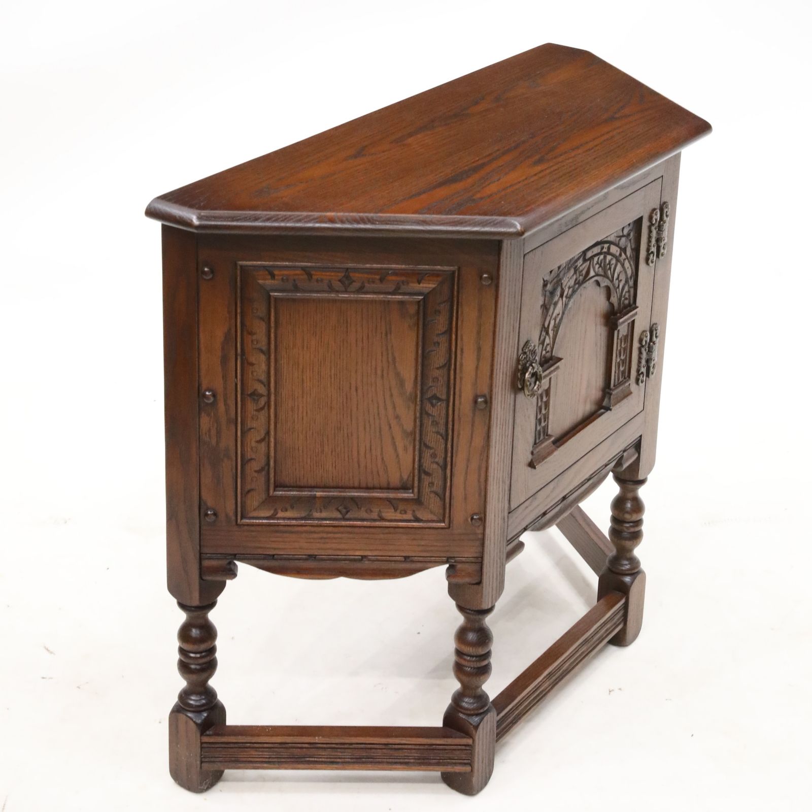 367.0 Old Charm Canted Table Finished In Tudor Brown Free Uk Delivery photo