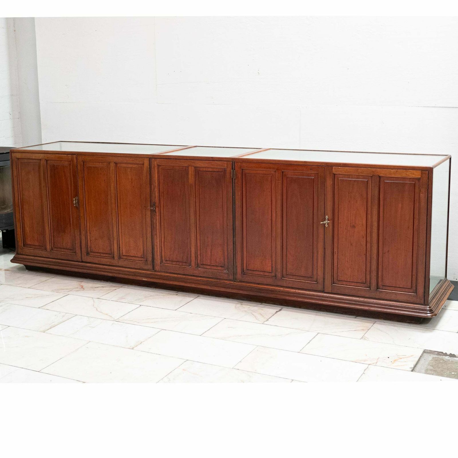 Antique Victorian Mahogany Shop Counter | Display Cabinet photo vintage