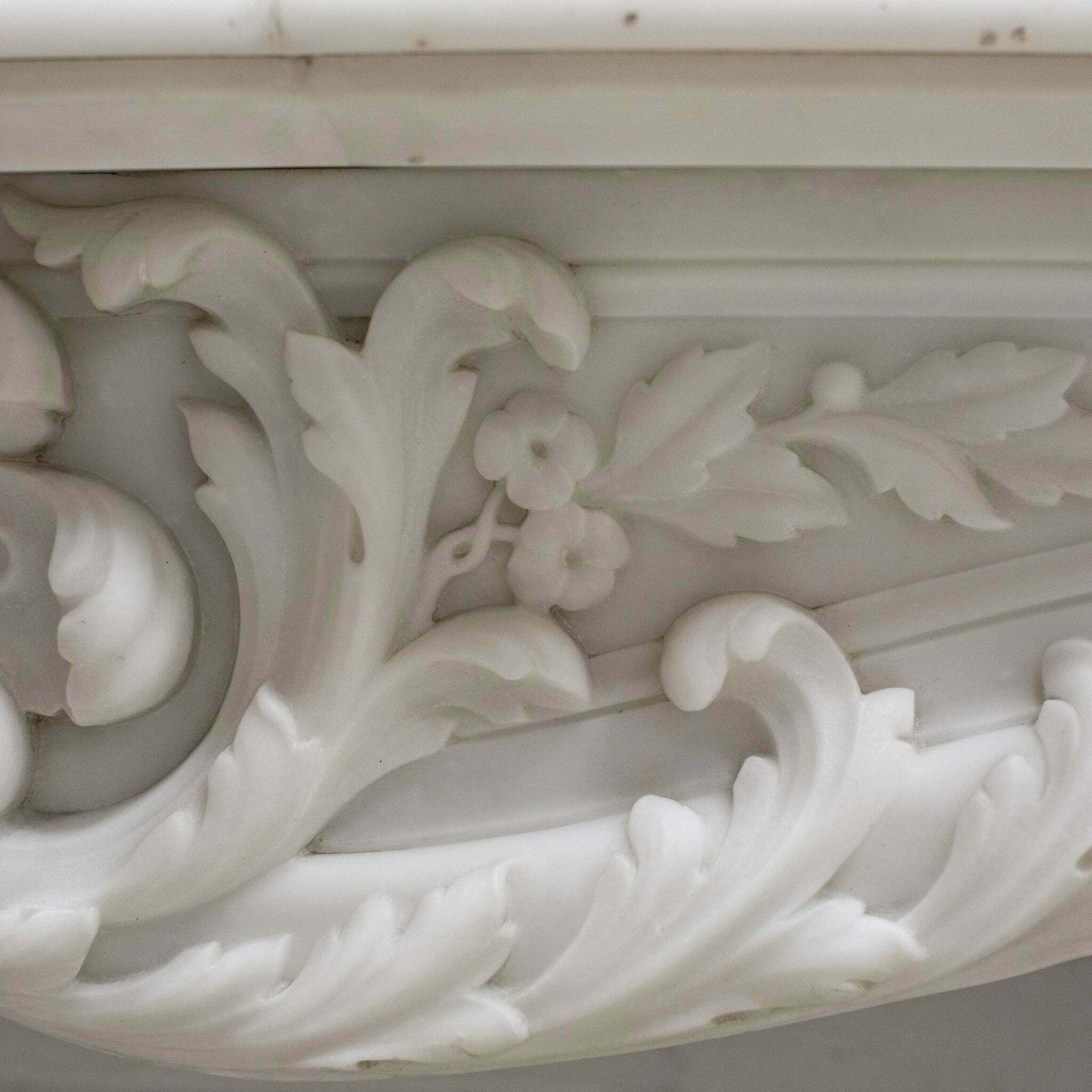 Antique Louis XV Rococo Style 19th Century Marble Fireplace photo buy