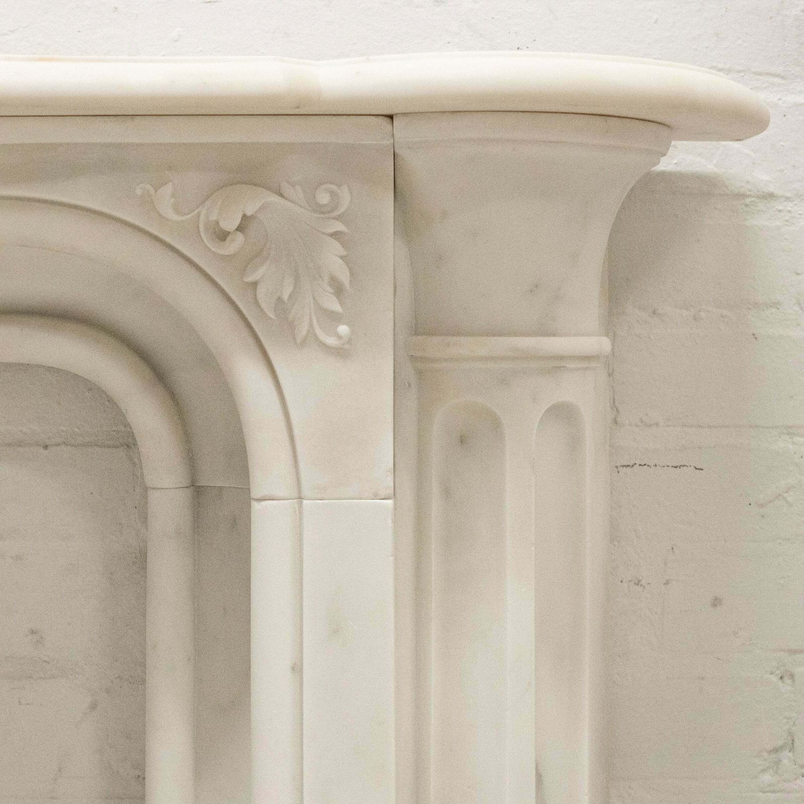 Antique Victorian Statuary Marble Surround With Carved Eagle photo vintage