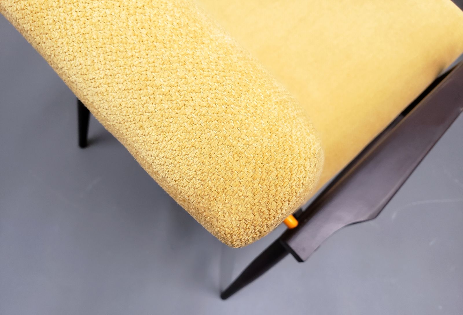 Set Of Two 1960 Henryk Lis Mid Century Armchairs In Yellow Velvet photo vinterior