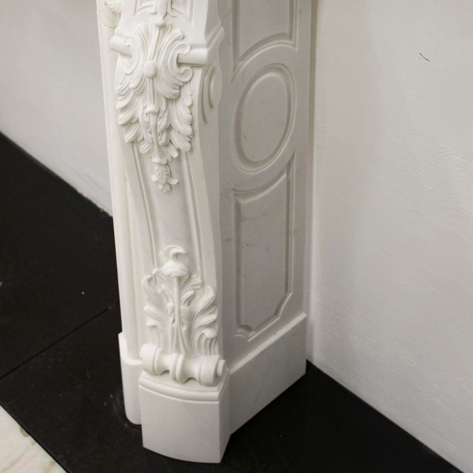 photo furniture French Louis XV Fireplace Surround In Statuary Marble I Pair Available