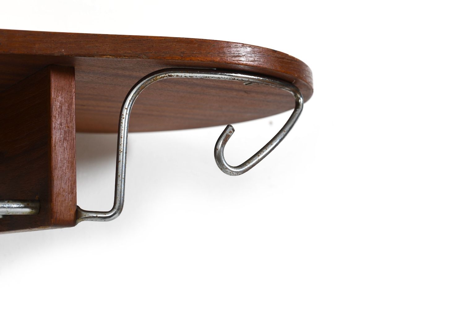 Furniture Pair Of  Danish Coat Racks / Shelfes In Teak & Chrome photo
