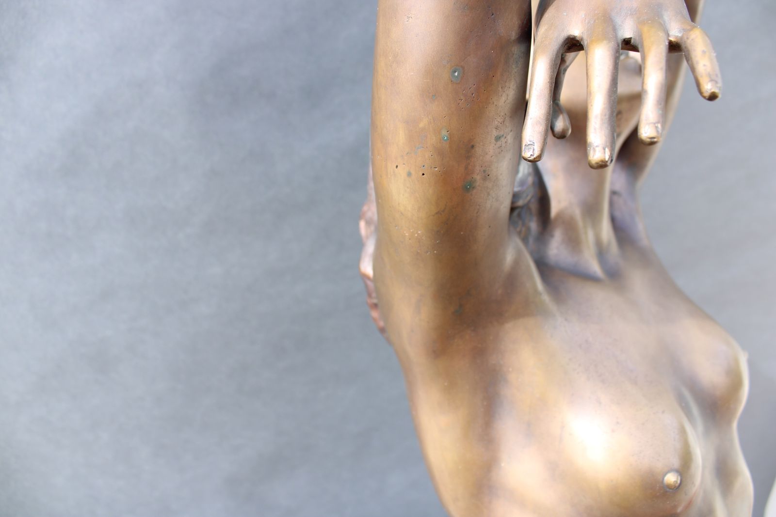 Female Sculpture/Large Bronze Female Nude Risveglio/Fonderia Artistica Gemito Napoli/Statue Of Awakening photo 7157.0