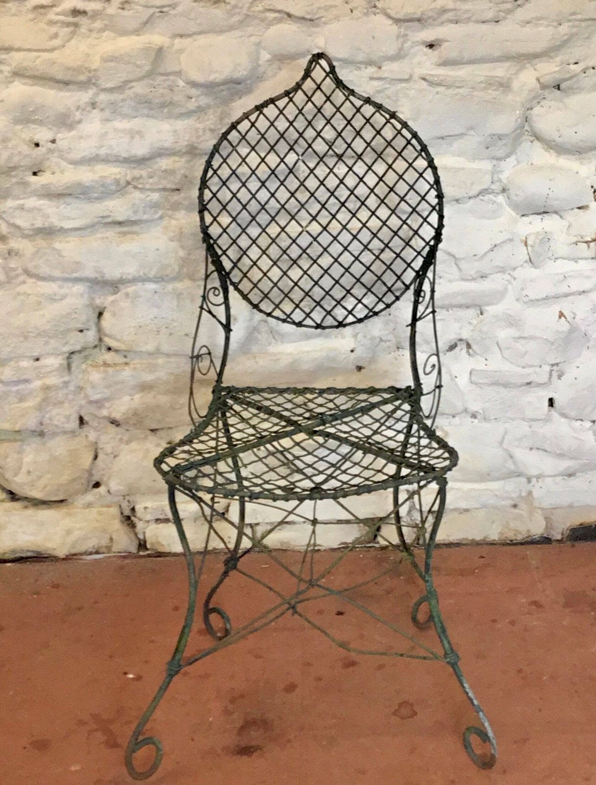 photo for sale Fabulous Pair Of Antique Early English Wirework Garden/Conservatory Chairs.