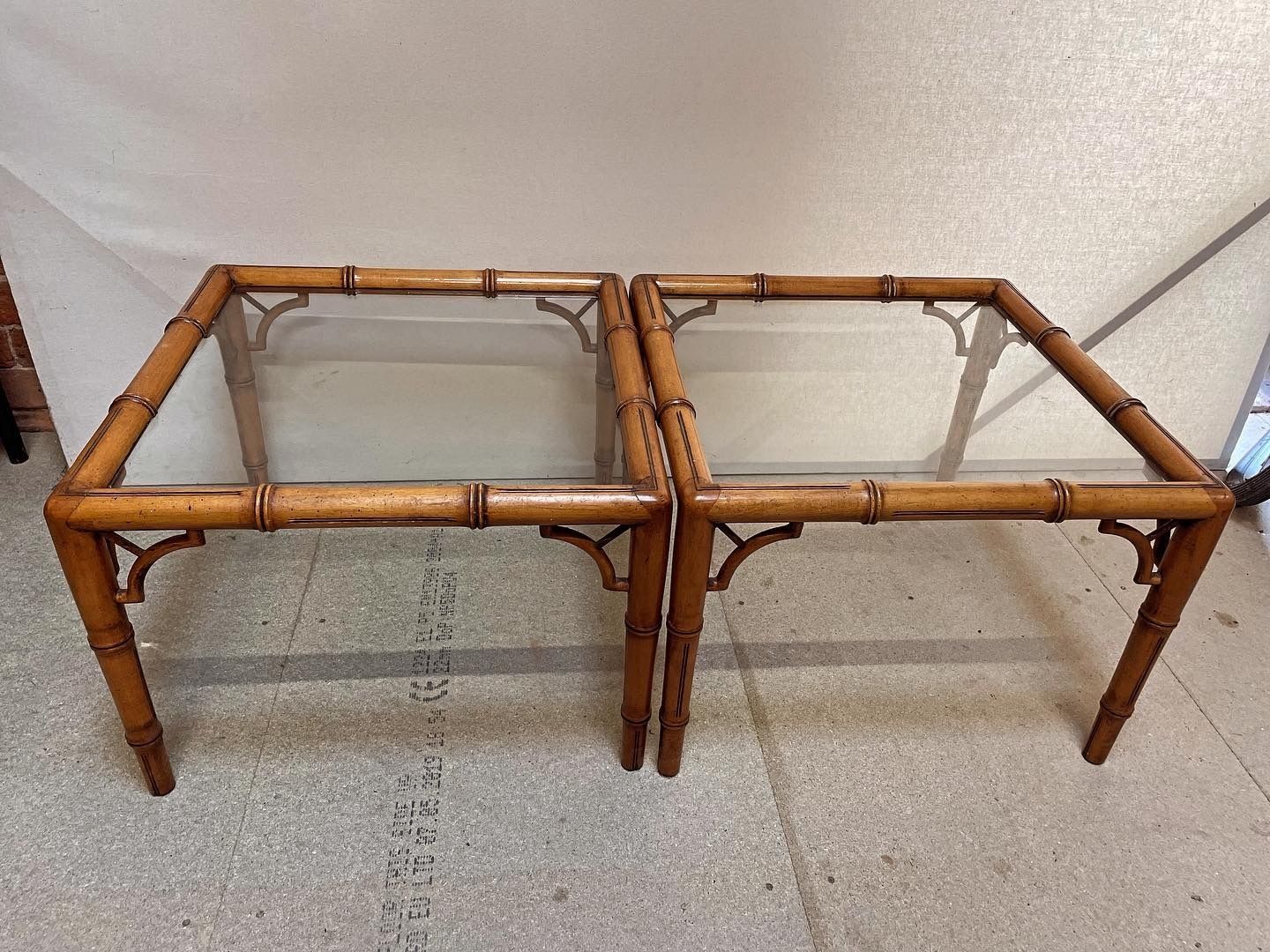 William Mcclean Faux Bamboo Side Tables