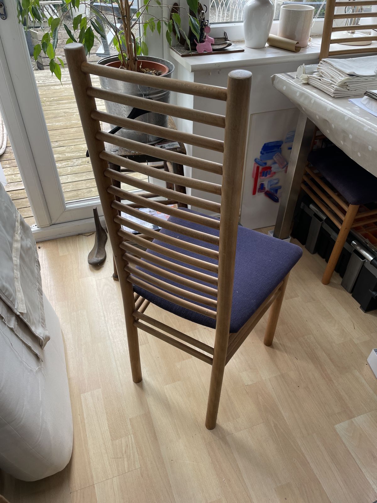 Set Of 6 Ladder Back Dining Chairs photo furniture