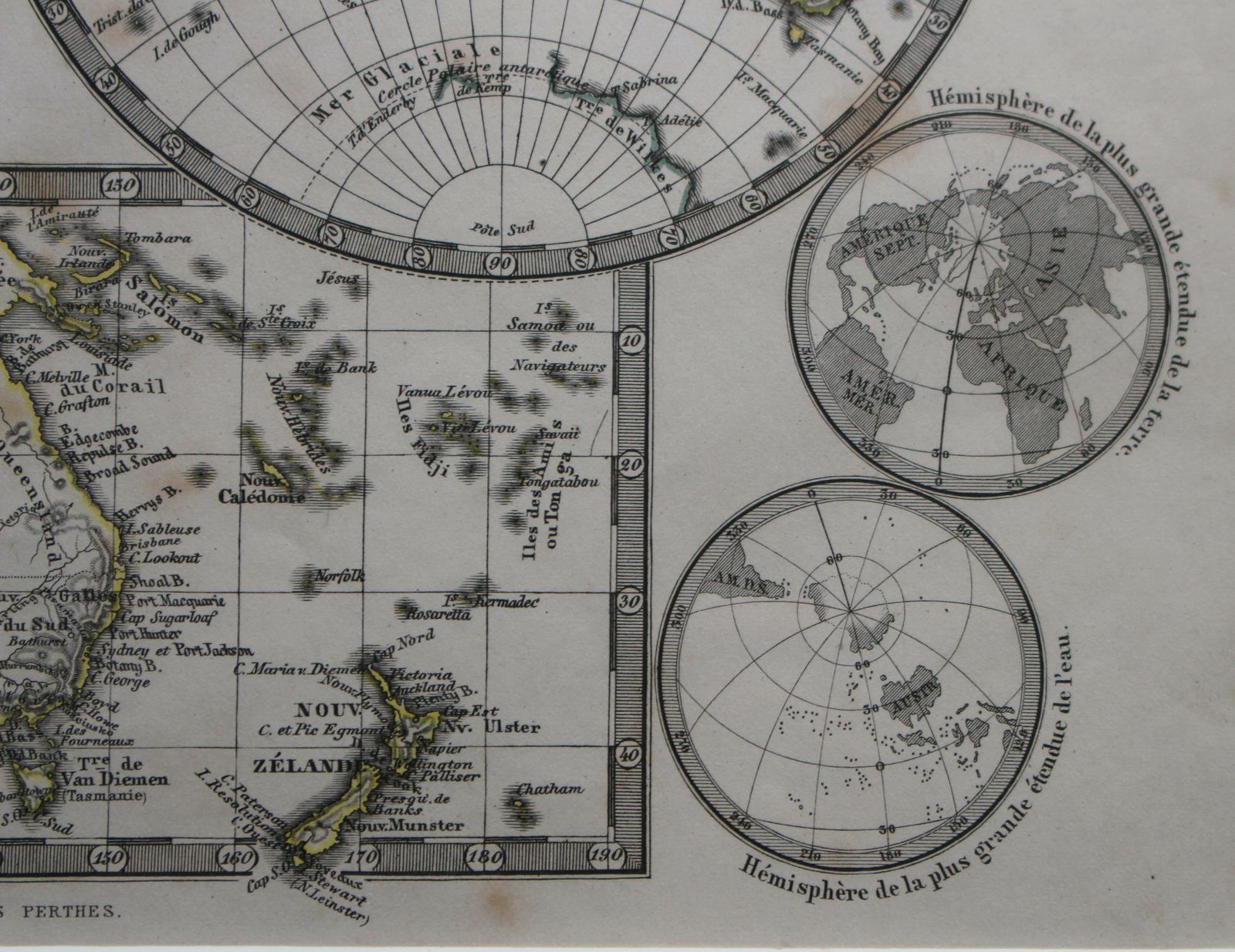 Mappemonde En Deux Hemisheres By Justus Perthes C1862 photo 120.0