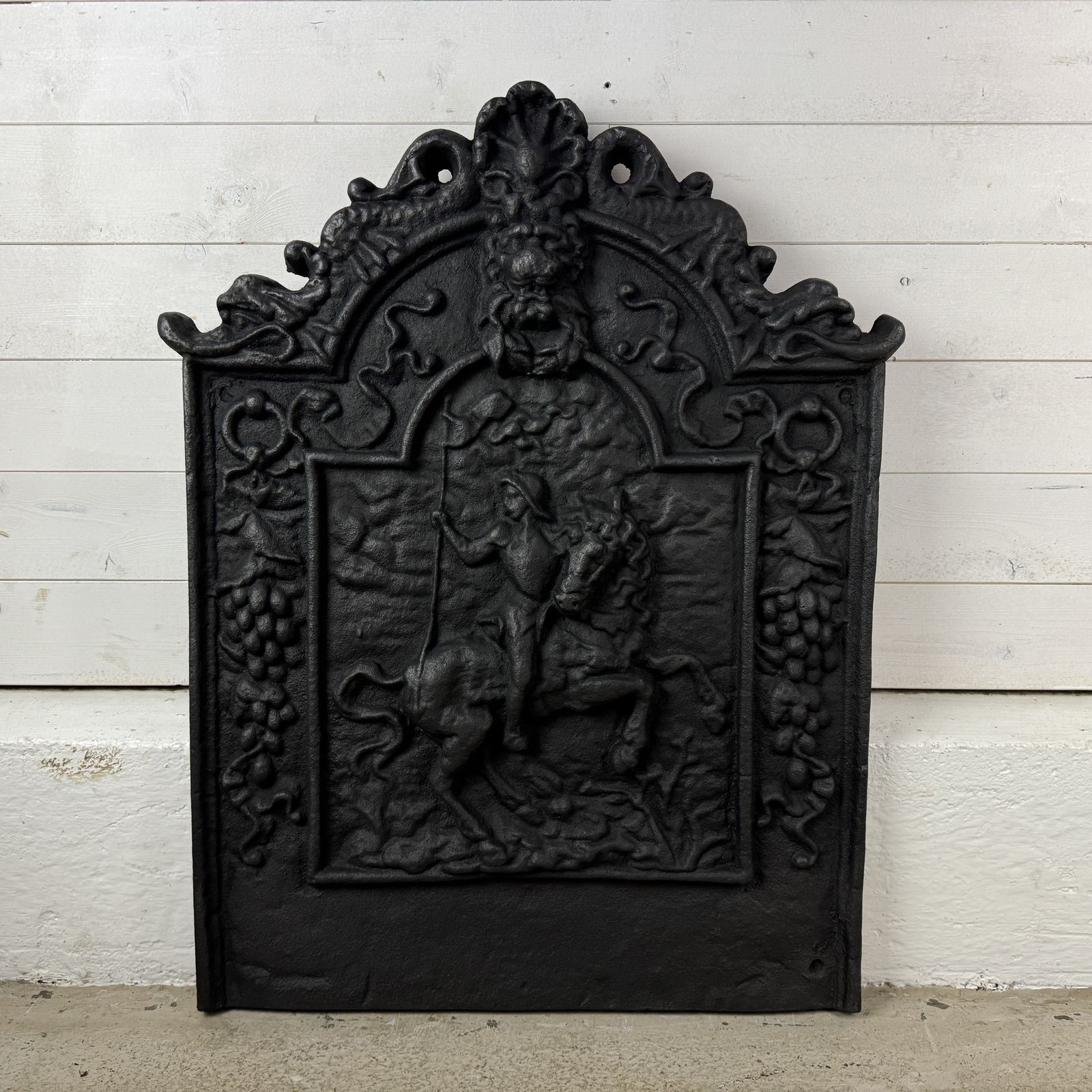 Antique Cast Iron Fire Back, 1800s