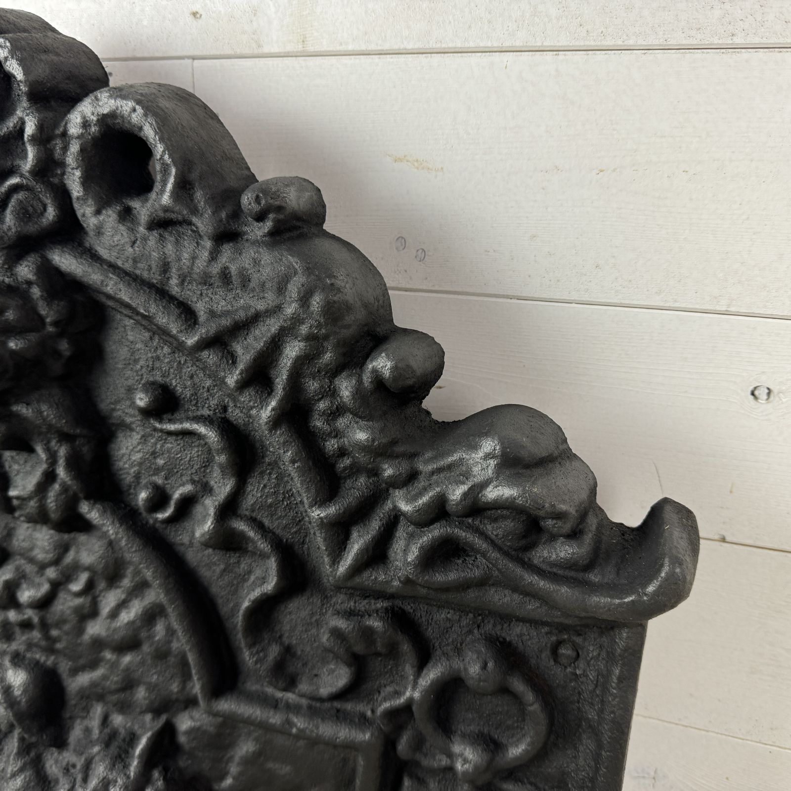 Antique Cast Iron Fire Back, 1800s photo 495.0