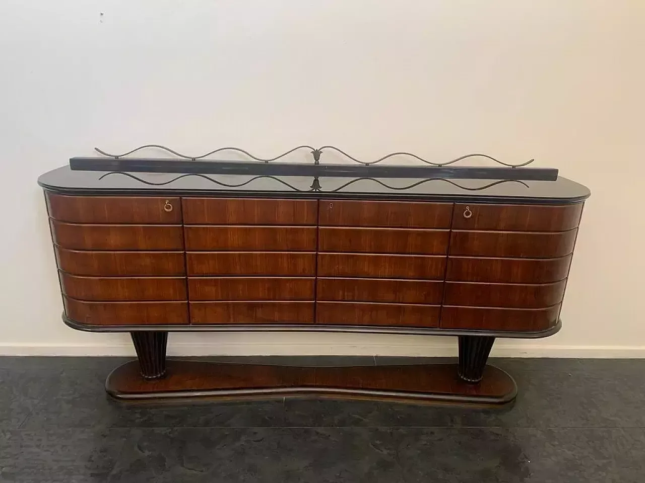 Shaped And Rusticated Sideboard Attributed To Vittorio Dassi, 1950s photo furniture