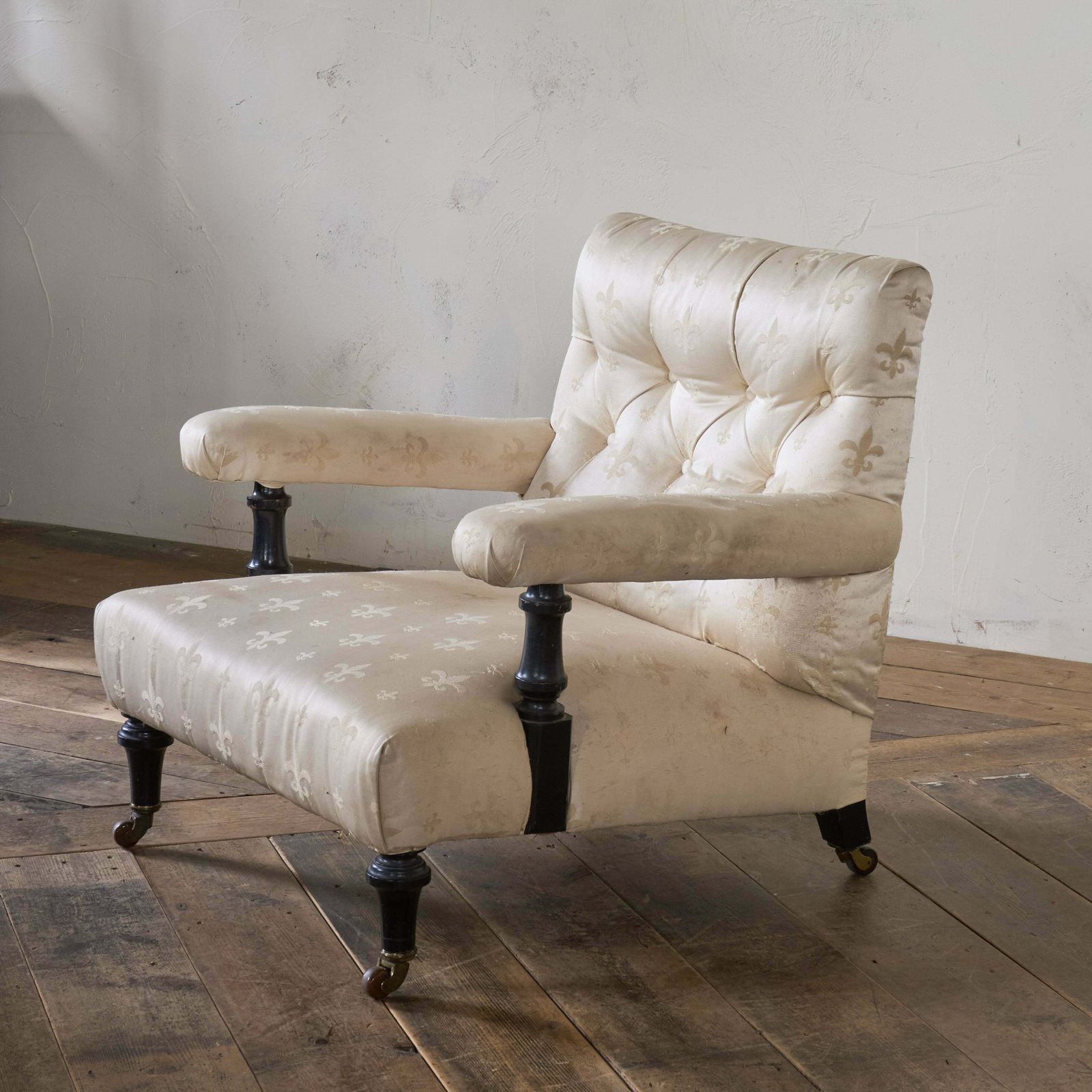 Antique Open Armchair   Ivory, 1800s