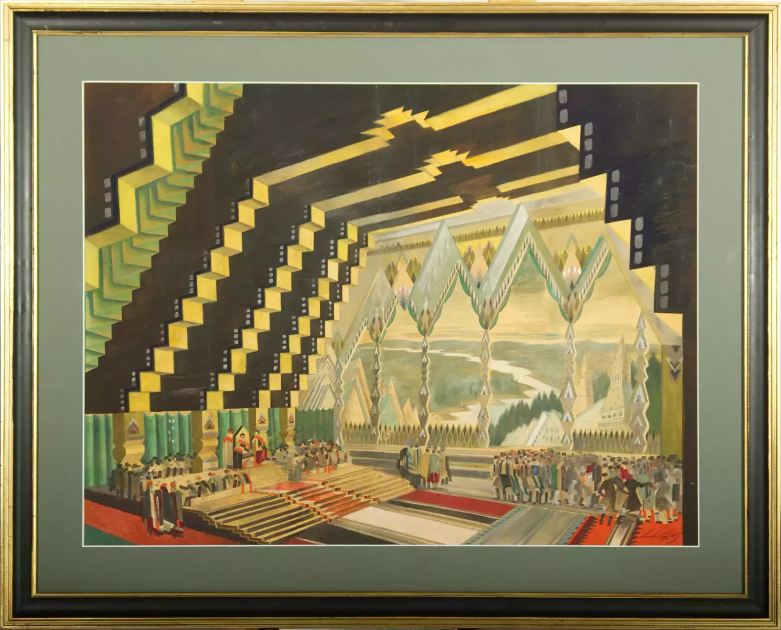 Set Of Decorations For The Opera Fire And Night: View Of Lielvārde Castle