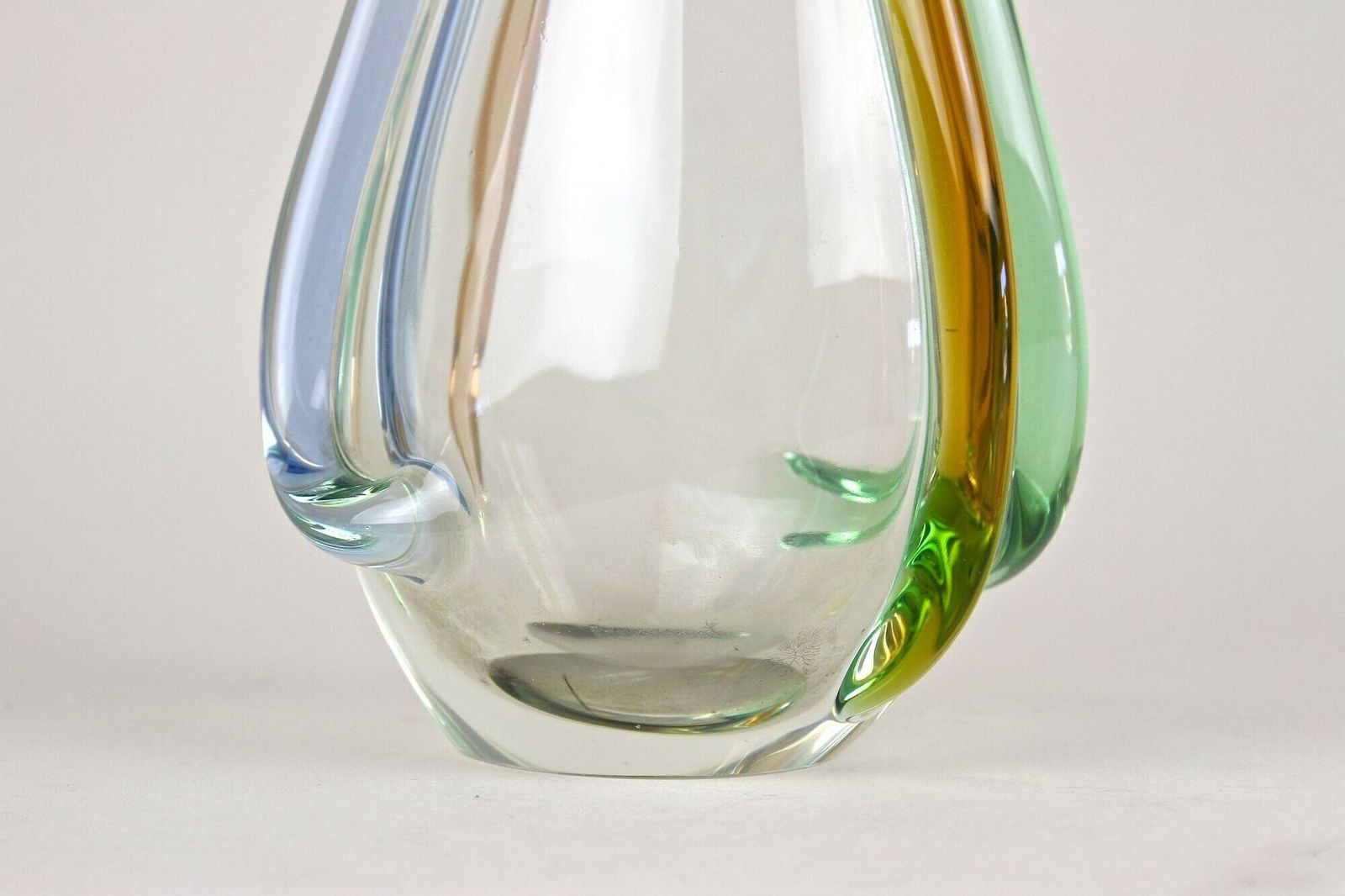 Home Decor Mid Century Modern Murano Glass Vase By Sommerso Murano, Italy Circa 1960 photo