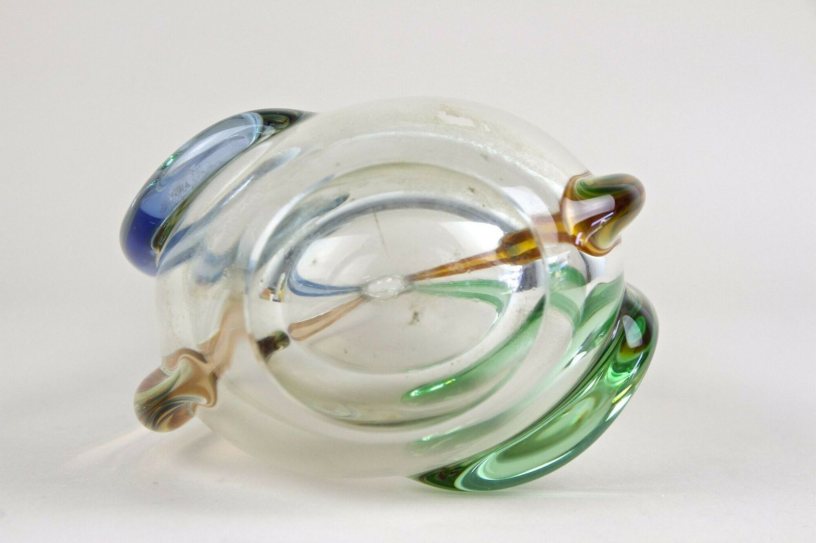 photo buy Mid Century Modern Murano Glass Vase By Sommerso Murano, Italy Circa 1960