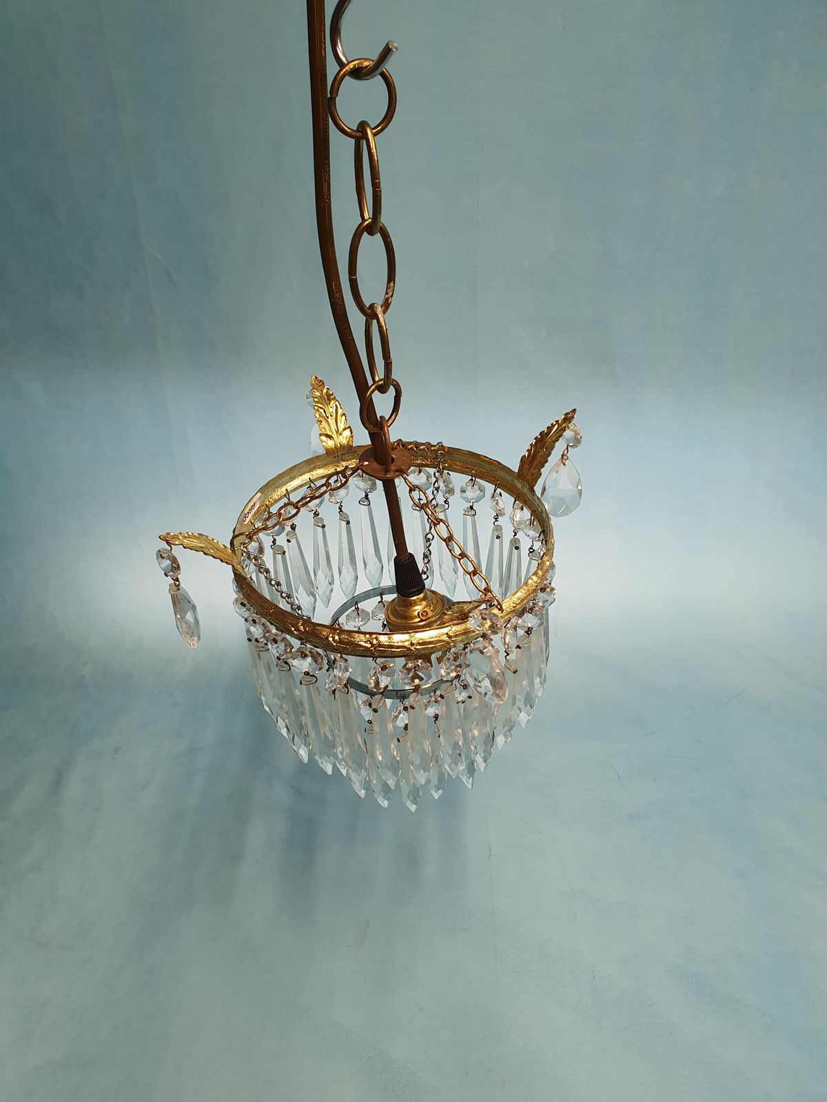 Small Spike Chandelier Early 20th Century 8" photo vinterior