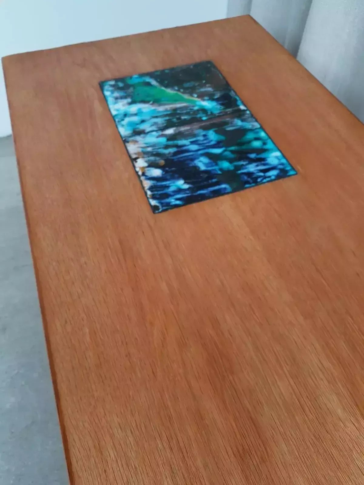 photo furniture Vtg Mid Century Large Danish Oak Abstract Coffee Table By J Ingvard Jensen