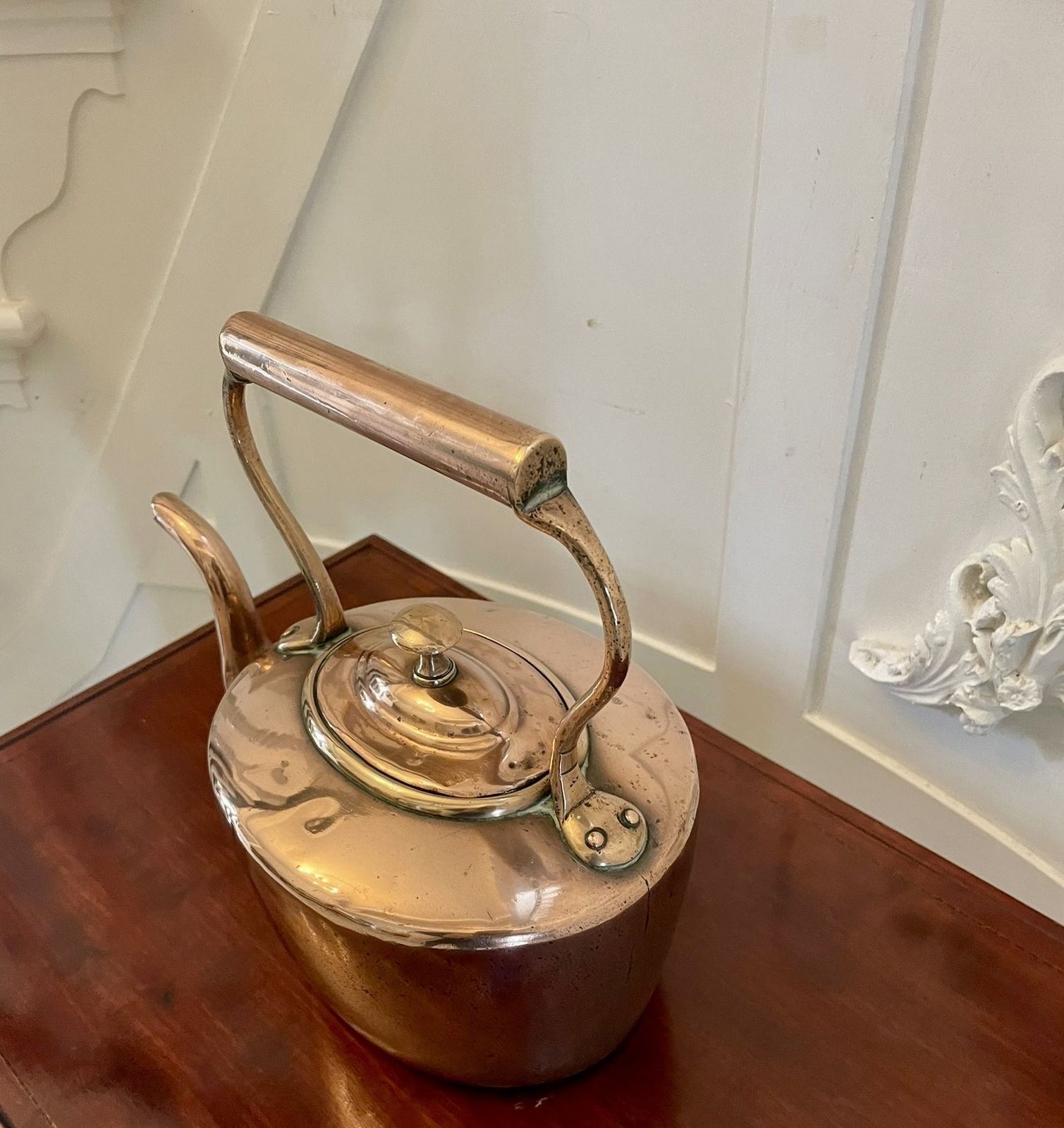 Antique George III Quality Copper Kettle photo vinterior