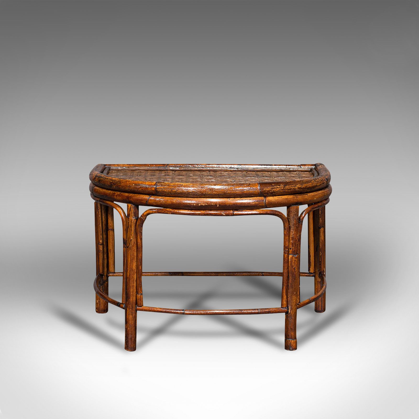 Antique Set Of Nesting Tables, Bamboo, Occasional, Side, C.1910 photo for sale