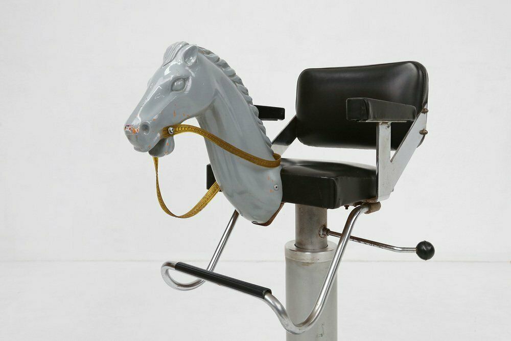 Children's Barber Chair With Horse Head, Belgium, 1950s photo for sale