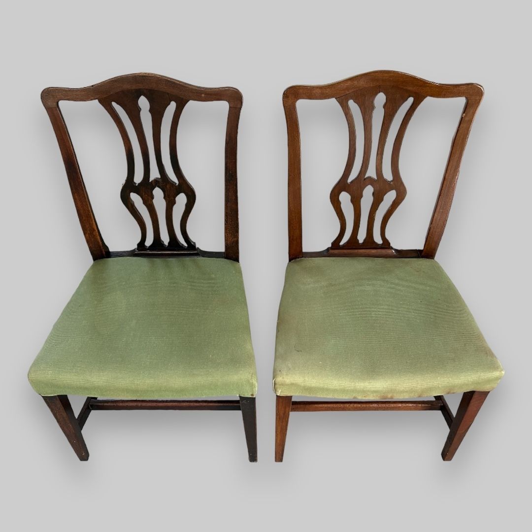 A Pair Of Georgian Mahogany Ribbon Back Side Chairs photo 715.0