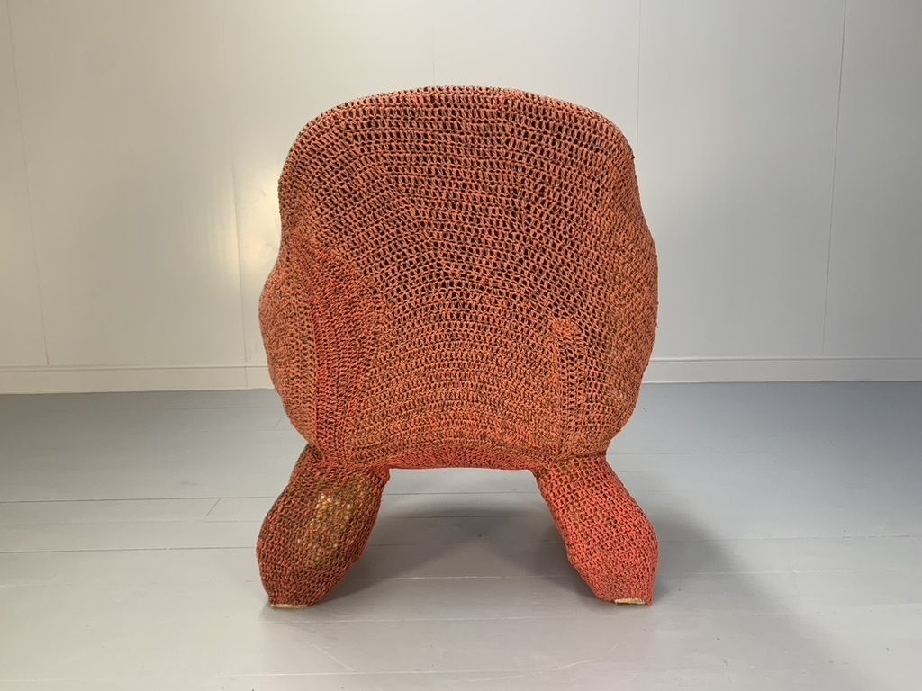 Jordyn Rachel Gardiner “Udder” Armchair & Stool – In Crochet Cotton Yarn photo 5900.0