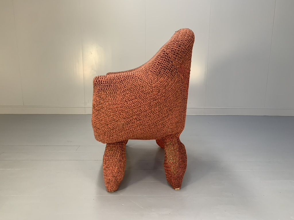 Jordyn Rachel Gardiner “Udder” Armchair & Stool – In Crochet Cotton Yarn photo buy