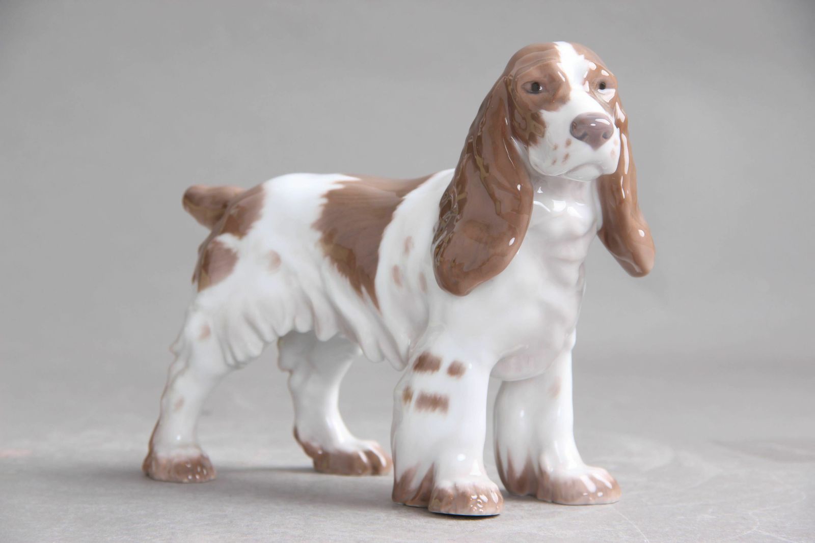 Bing And Grondahl Figure Cocker Spaniel No. 2095, Danish Hand Painted Porcelain photo for sale
