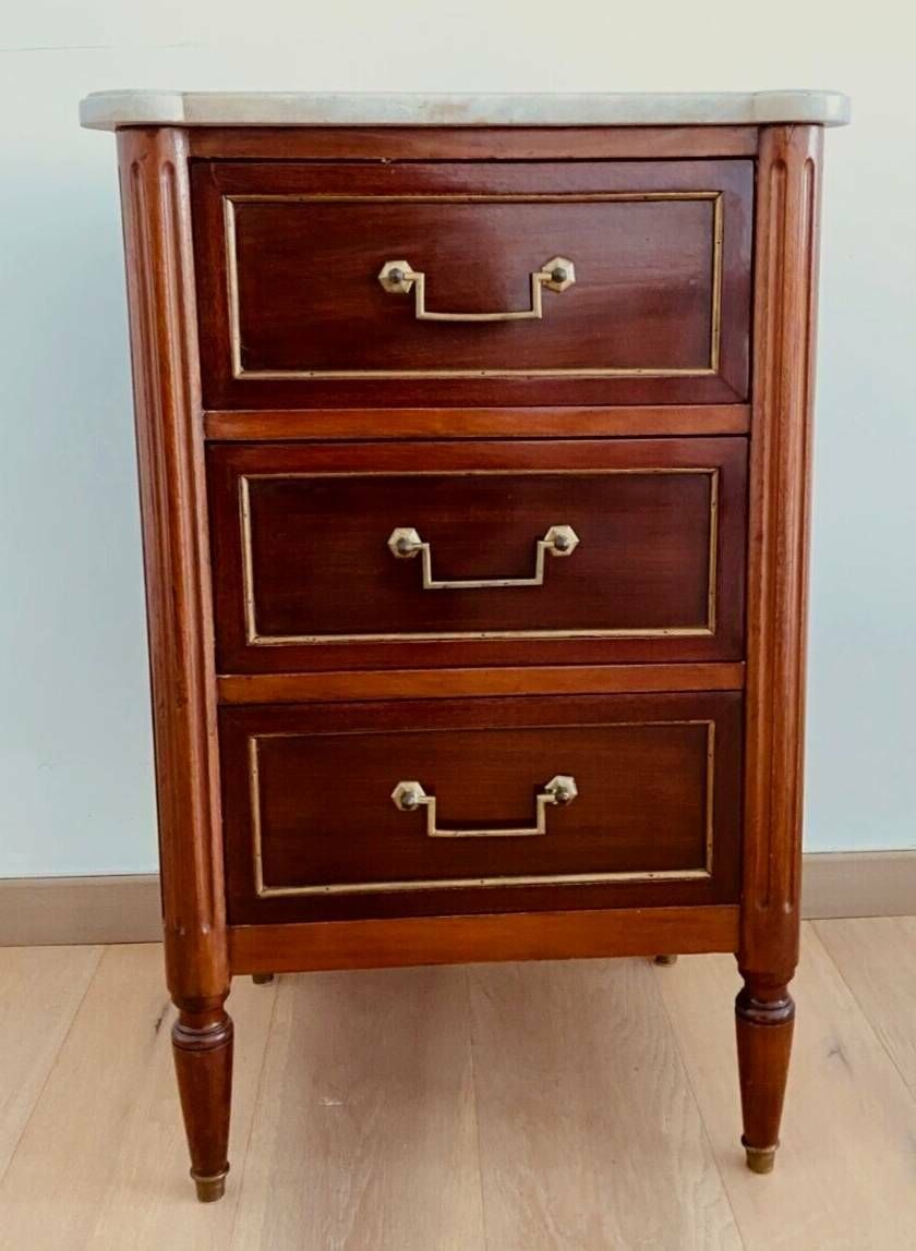 Louis XVI Style Chest Of Drawers In Mahogany 20th Century photo vinterior