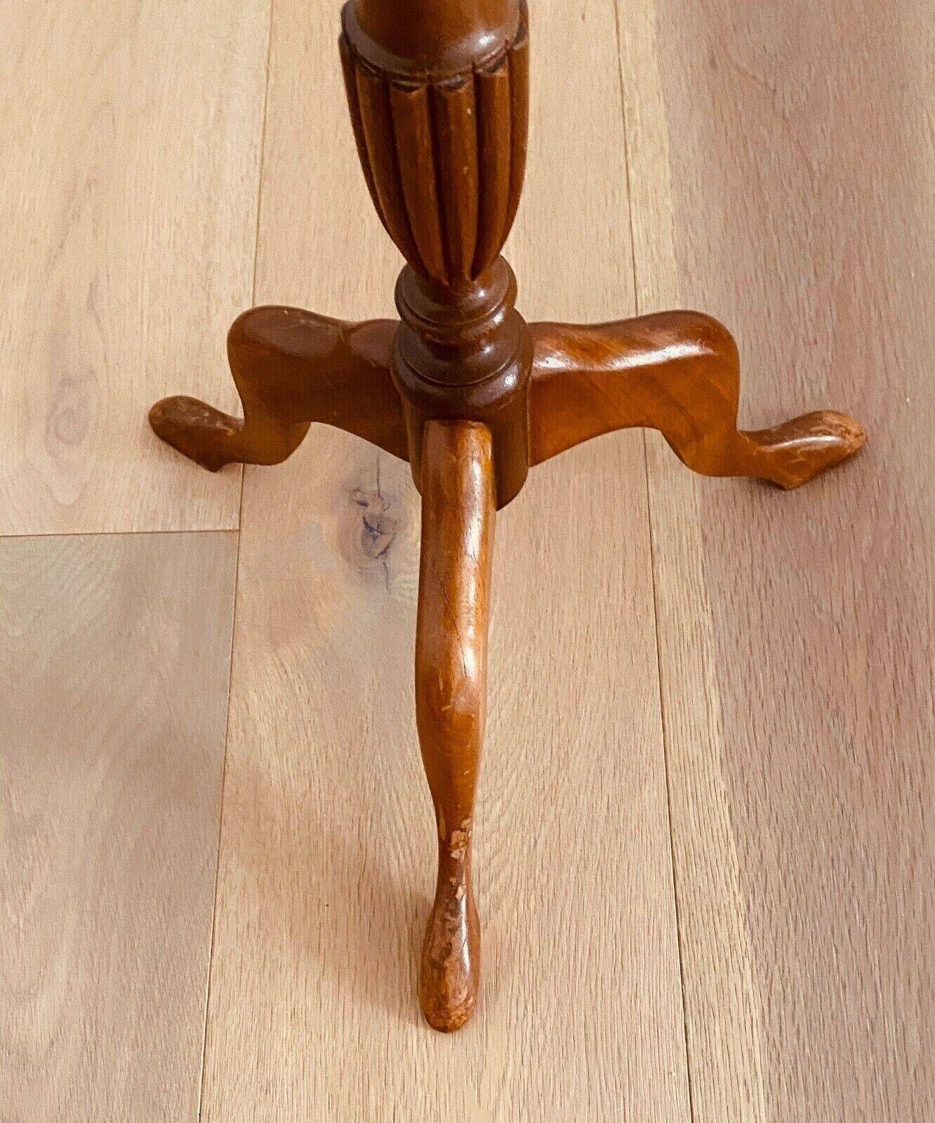 Tripod Pedestal Table In 20th Century Stained Beech photo furniture
