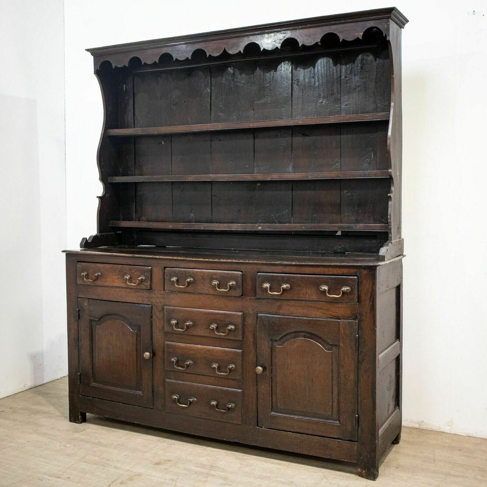 18th Century Oak Dresser With Plate Rack photo furniture
