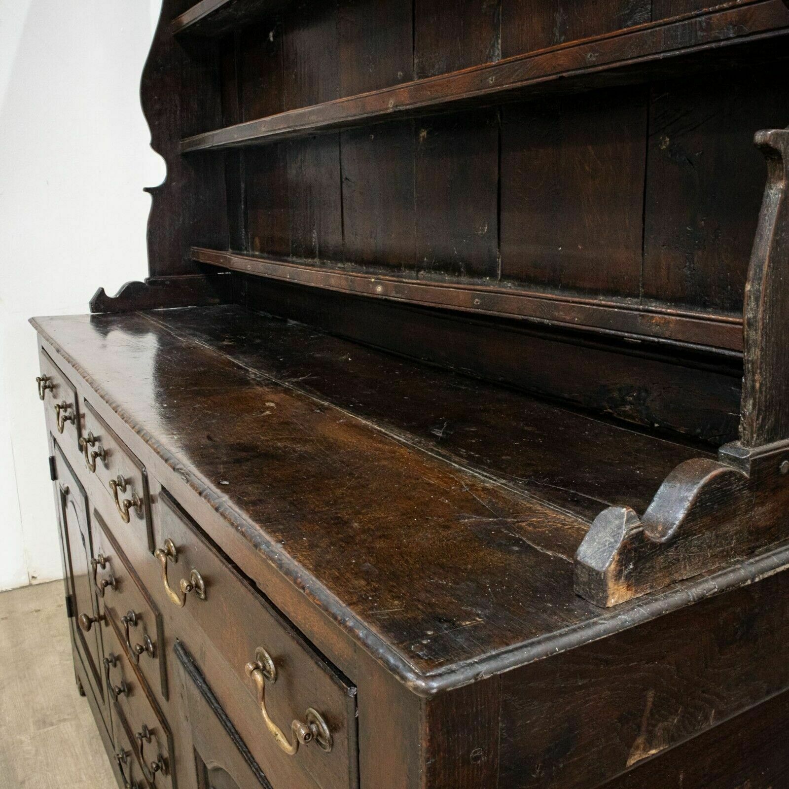 18th Century Oak Dresser With Plate Rack photo Furniture
