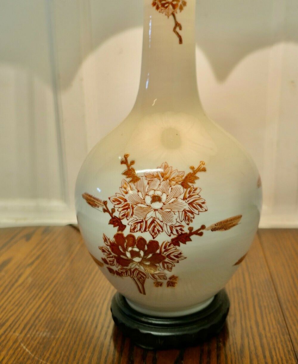 Large Famille Rose Dragon Vase Lamp, Classic Oriental Chintz photo 690.0