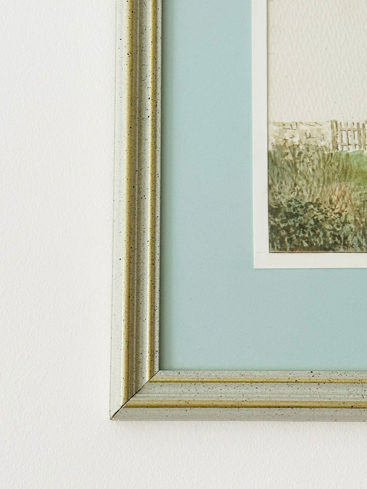 Framed Watercolour Painting, Windmill In Norfolk Painting, Vintage Famed And Signed Painting photo vintage
