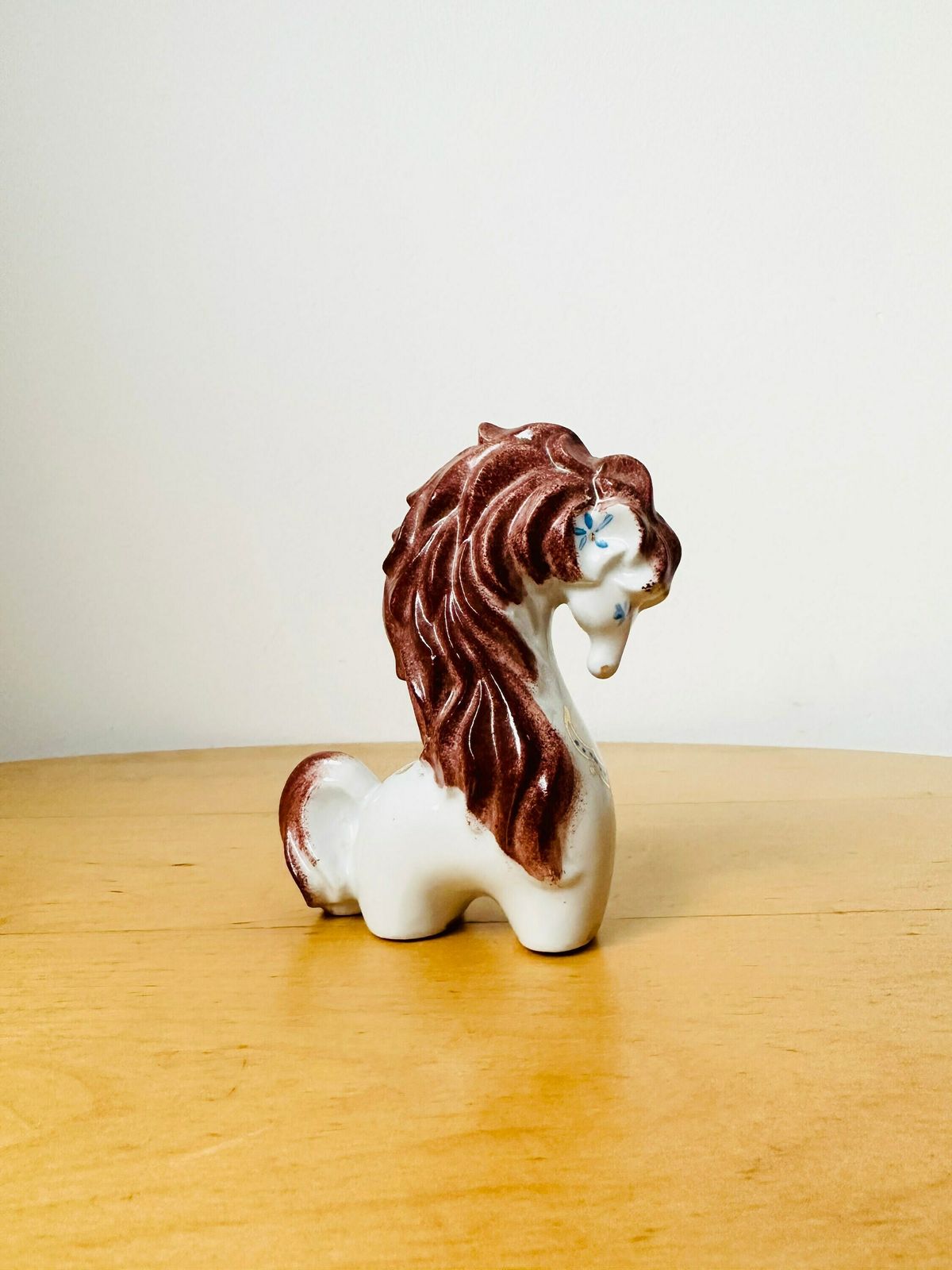 Rare Kyiv Porcelain Horse Figurine, Soviet Porcelain photo furniture