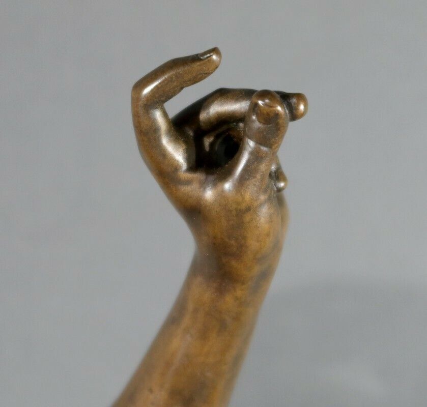 photo furniture Bronze “Winner In The Cockfight”, Signed A. Falguière – 2nd Part 19th Century
