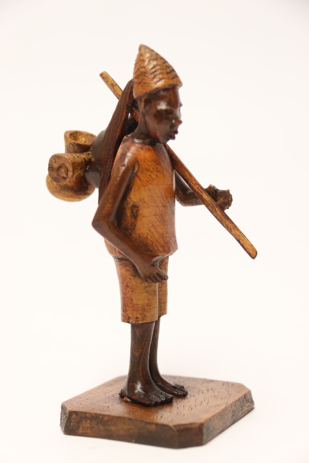 Home Decor A Group Of 7 Nigerian Hardwood Carved Figures, C 1920 photo