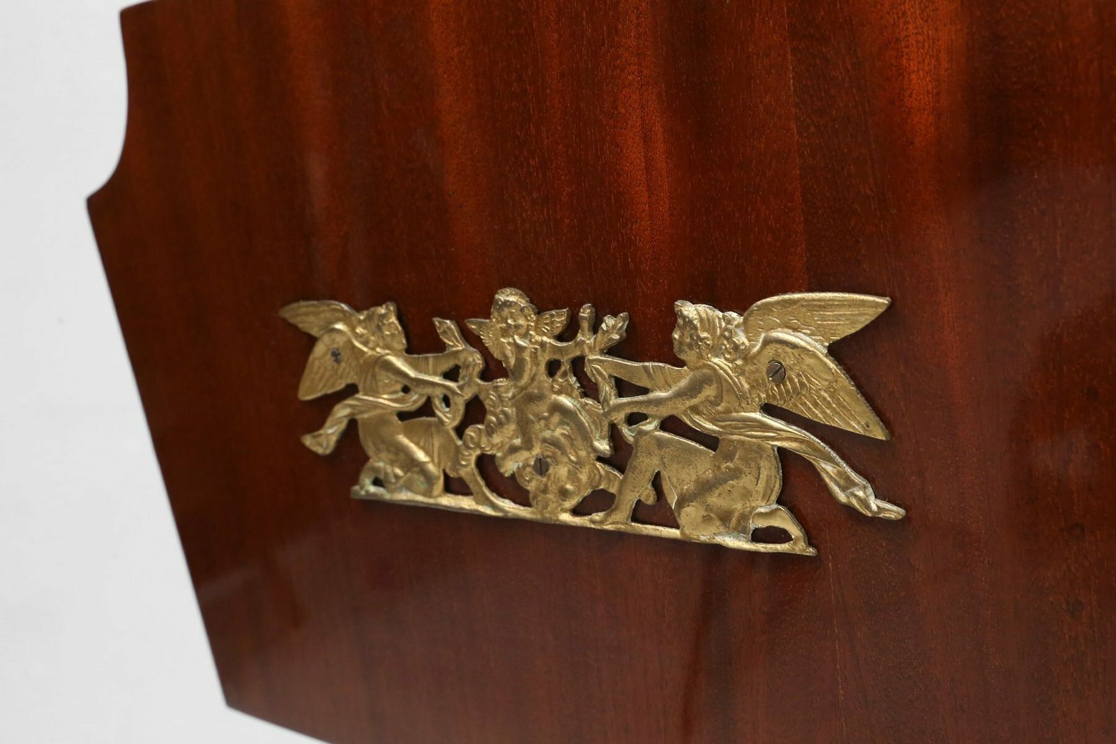 Magazine Rack With Messing Decorations And Feet, France, 1950s photo vintage