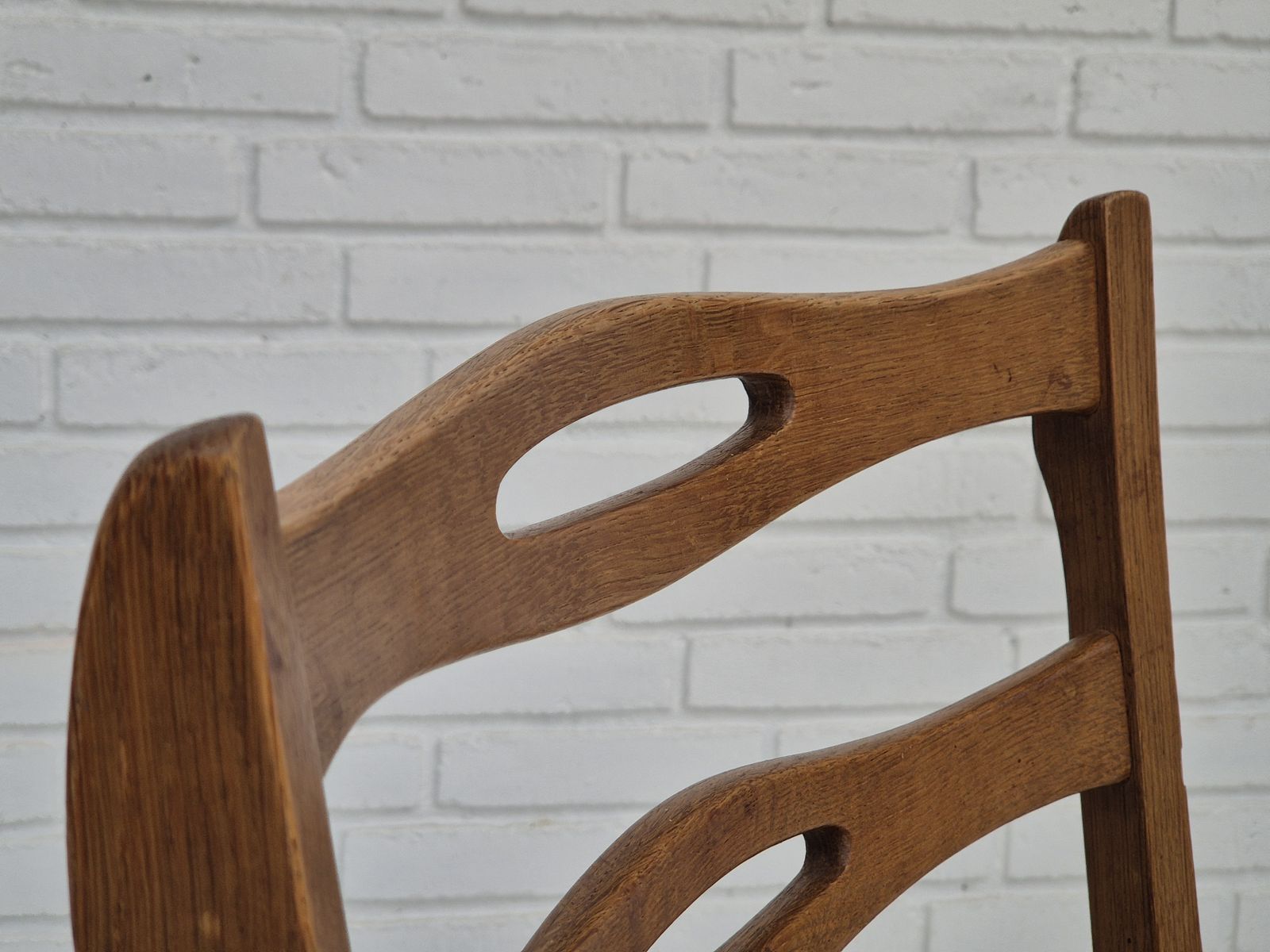 1970s, Set Of 4 Danish Dining Chairs In Oak Wood, Green Furniture Wool. photo buy