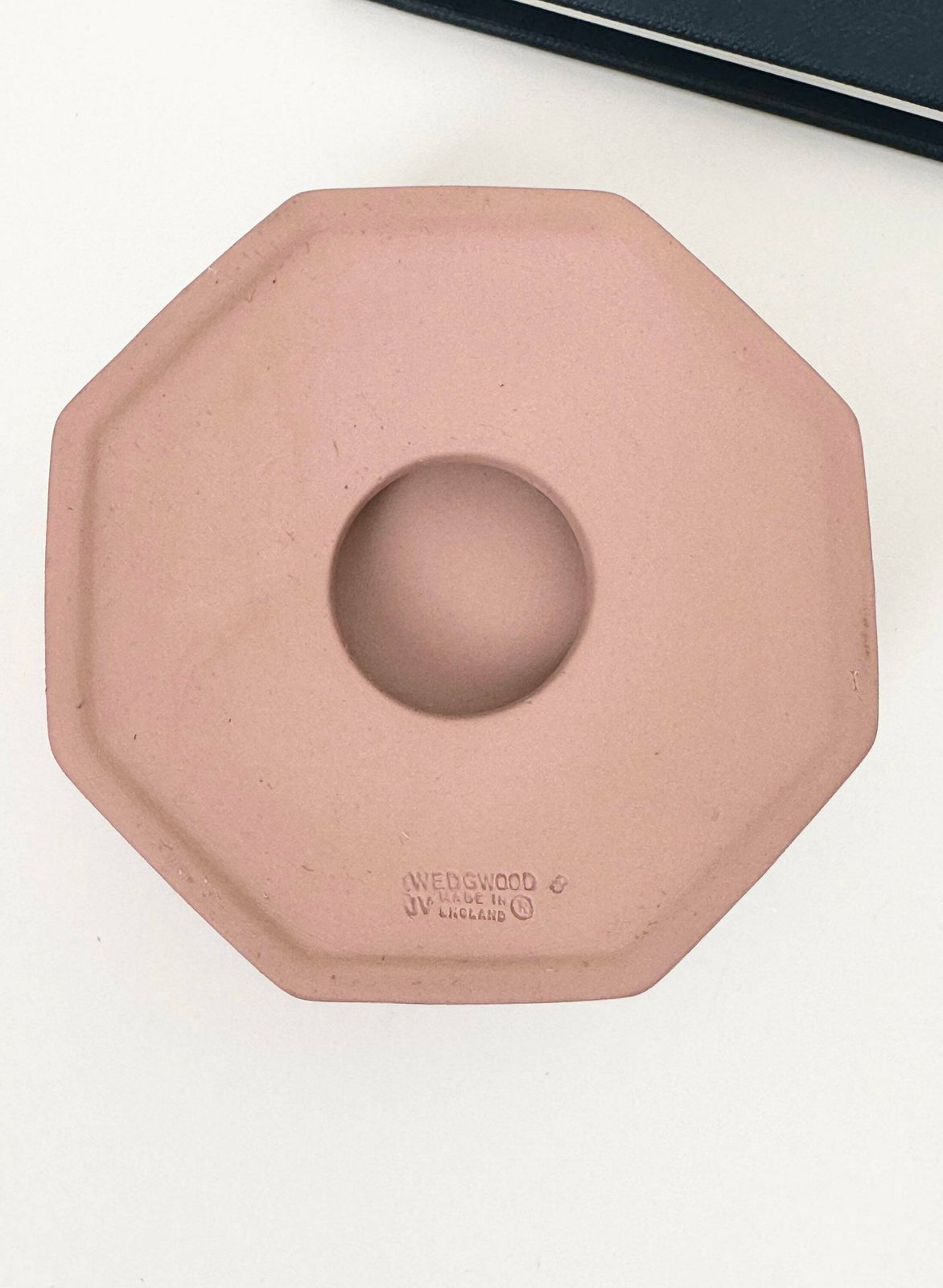 Pink Wedgwood Japerware Candle Holder, Pink And White Holder photo buy