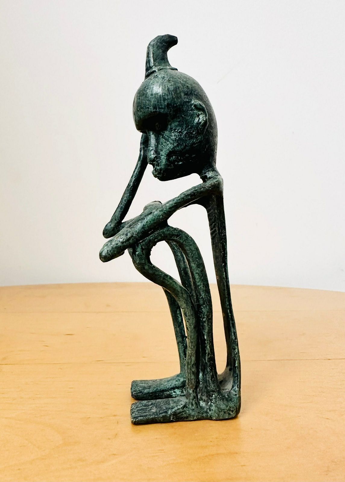 Handmade Leti Man Bronze Sculpture, Leti Islands Maluku Archipelago Indonesian Figurine, Cast Bronze, Tribal Art, Vintage Sculpture photo Home Decor
