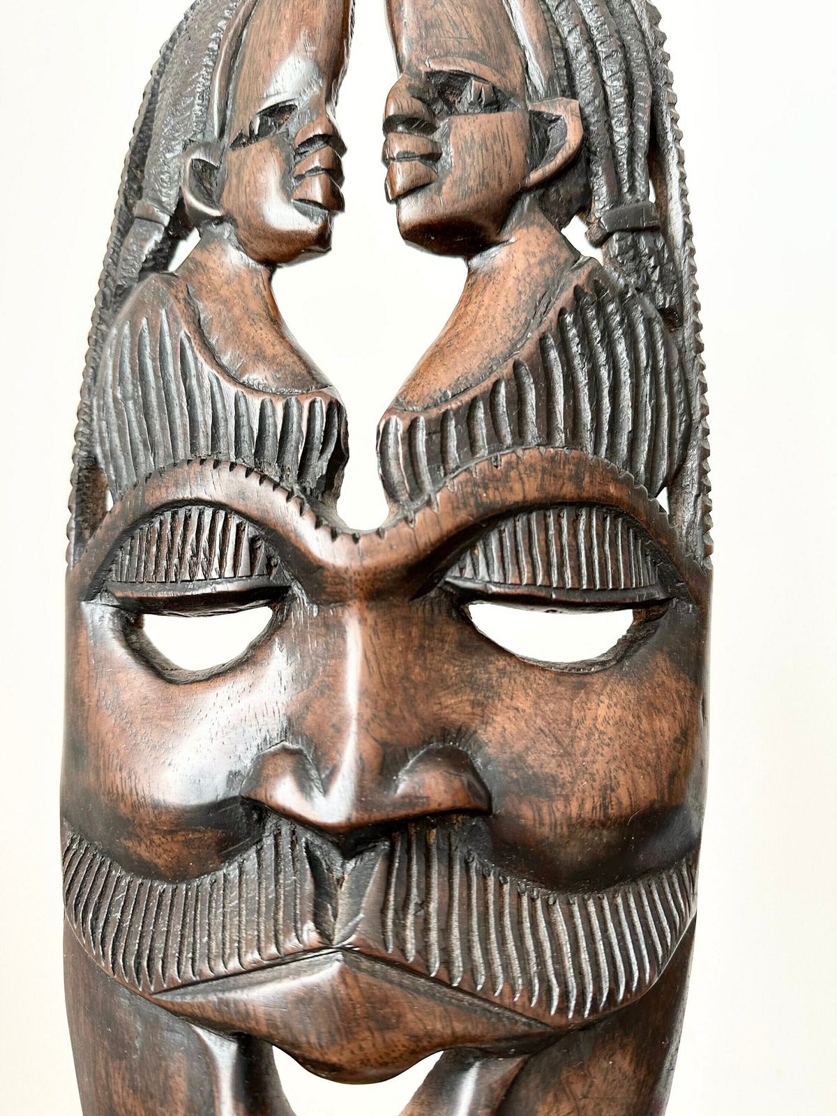 Vintage African Wood Carving Wall Hanging, Woman And Man Wall Plaque, Wall Hanging, African Art, Tribal Art photo Art
