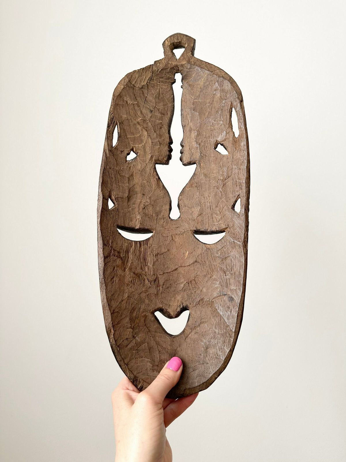 Vintage African Wood Carving Wall Hanging, Woman And Man Wall Plaque, Wall Hanging, African Art, Tribal Art photo vintage