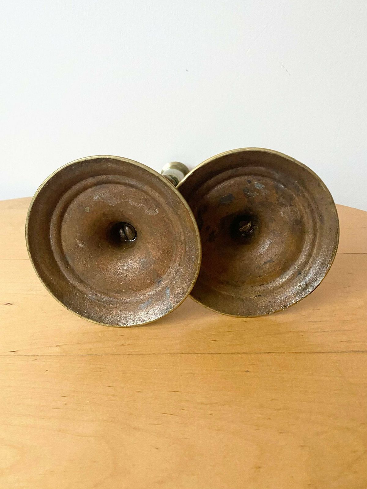 Brass Spiral Candlestick Holders, Pair Of Candleholders, Tall Candlesticks Holder photo vinterior