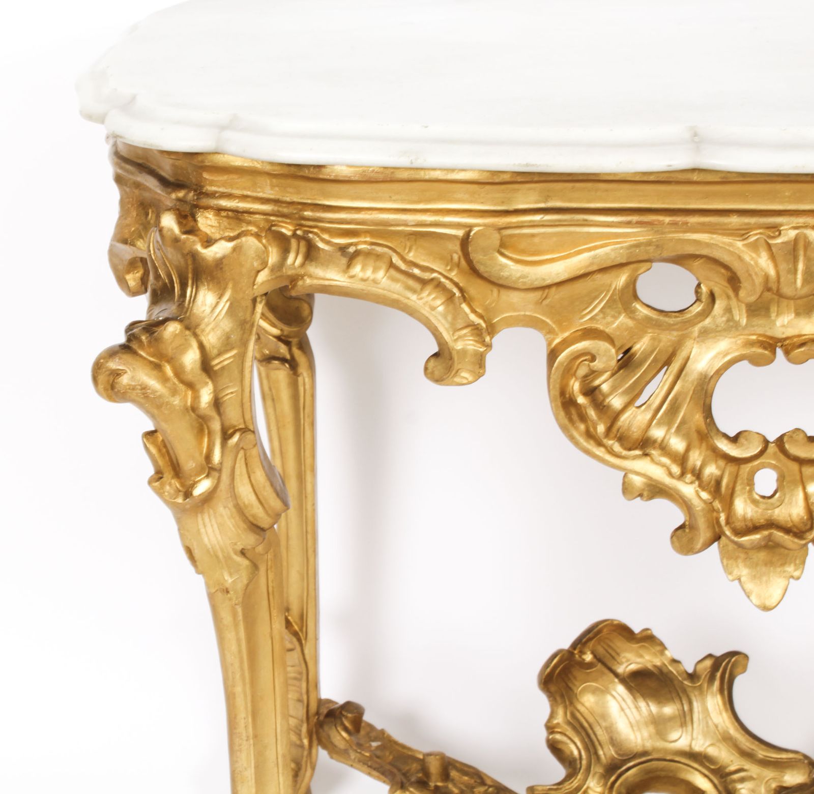 French Rococo Carved Giltwood Console Pier C1770 18th C photo vintage
