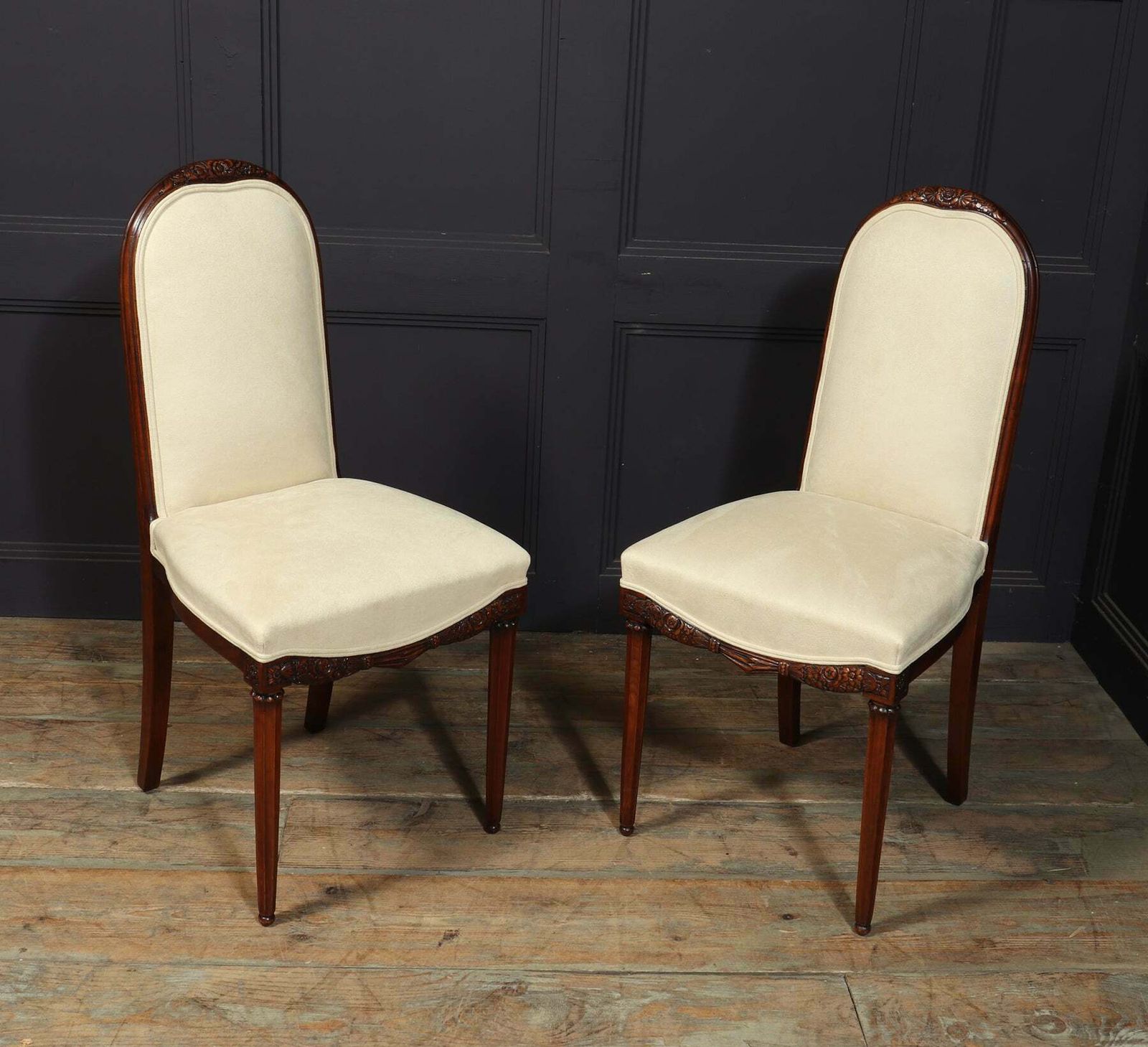 Pair Of French Art Deco Side Chairs By Paul Follot photo buy
