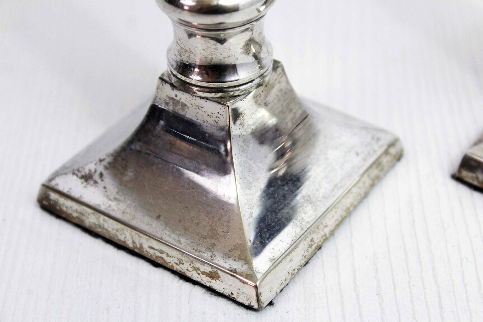 Pair Of Lucite And Silver Metal Candlesticks By Estrid Ericson Produced By Svenskt Tenn Stockholm, 1960 photo 91.0