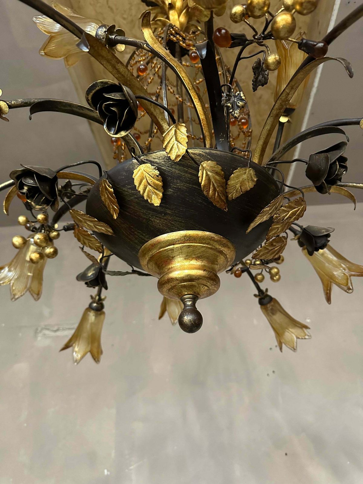 Very Rare, Italian 1979’s Murano “Pineapple” Chandelier photo vinterior