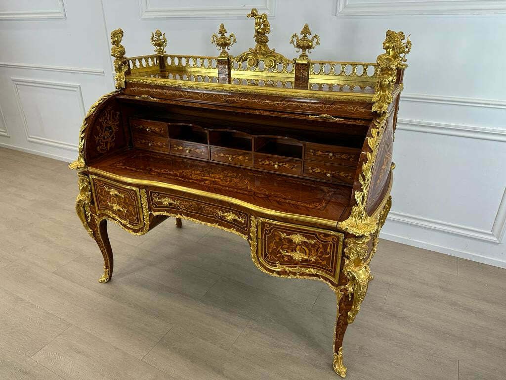 Fantastic, Linke Inspired, French Antique Bureau With Bronze Decoration photo 7995.0